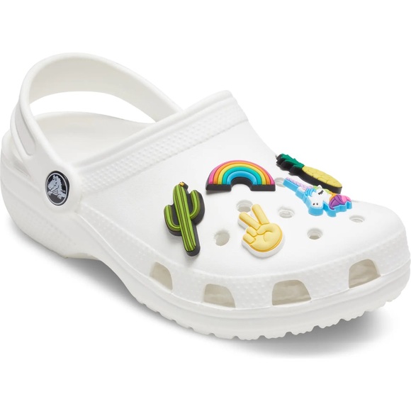 CROC Jibbitz Charms Unicorn Cactus Peace Rainbow - Picture 2 of 6